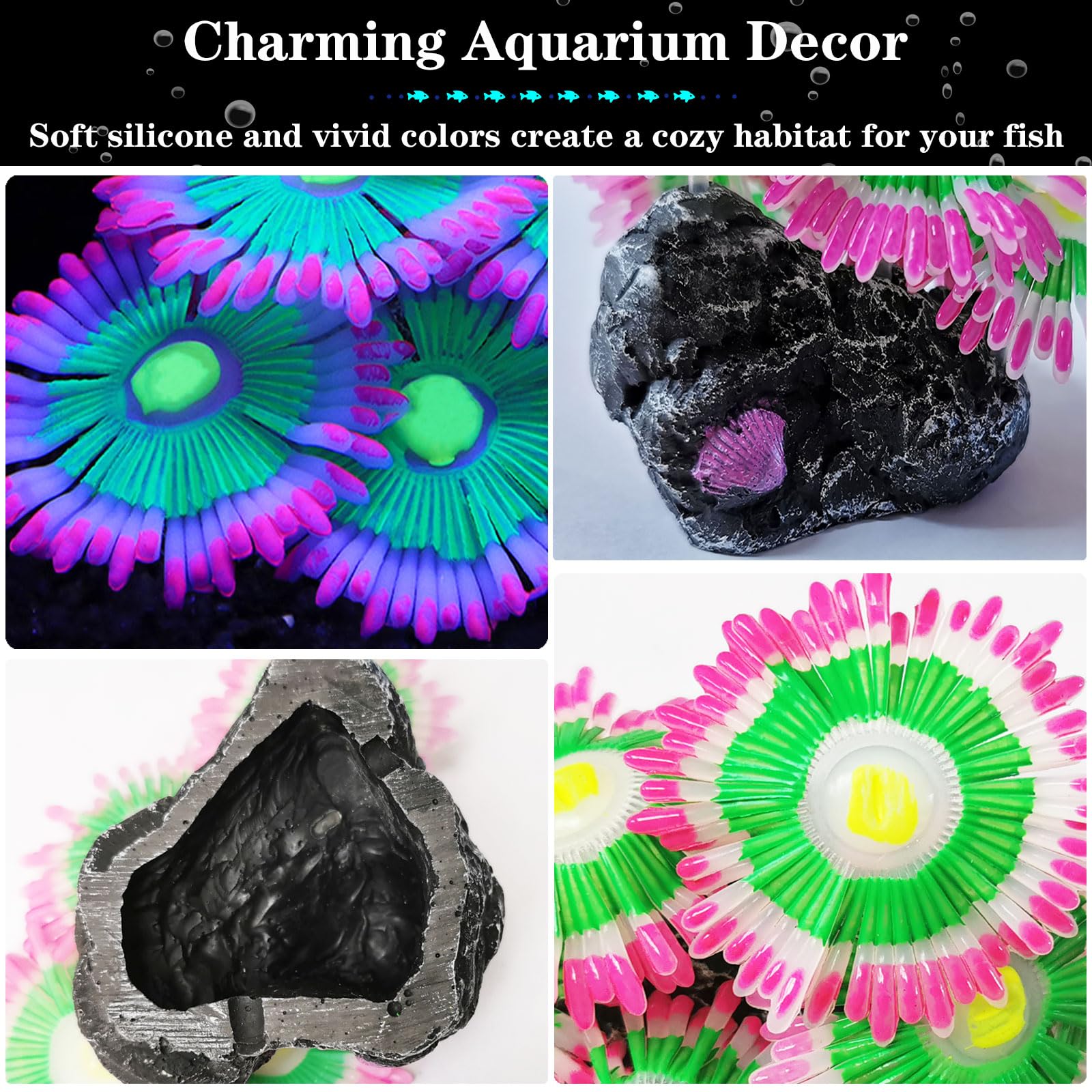Ensemble décor en deux pièces HIKTQIW pour aquarium