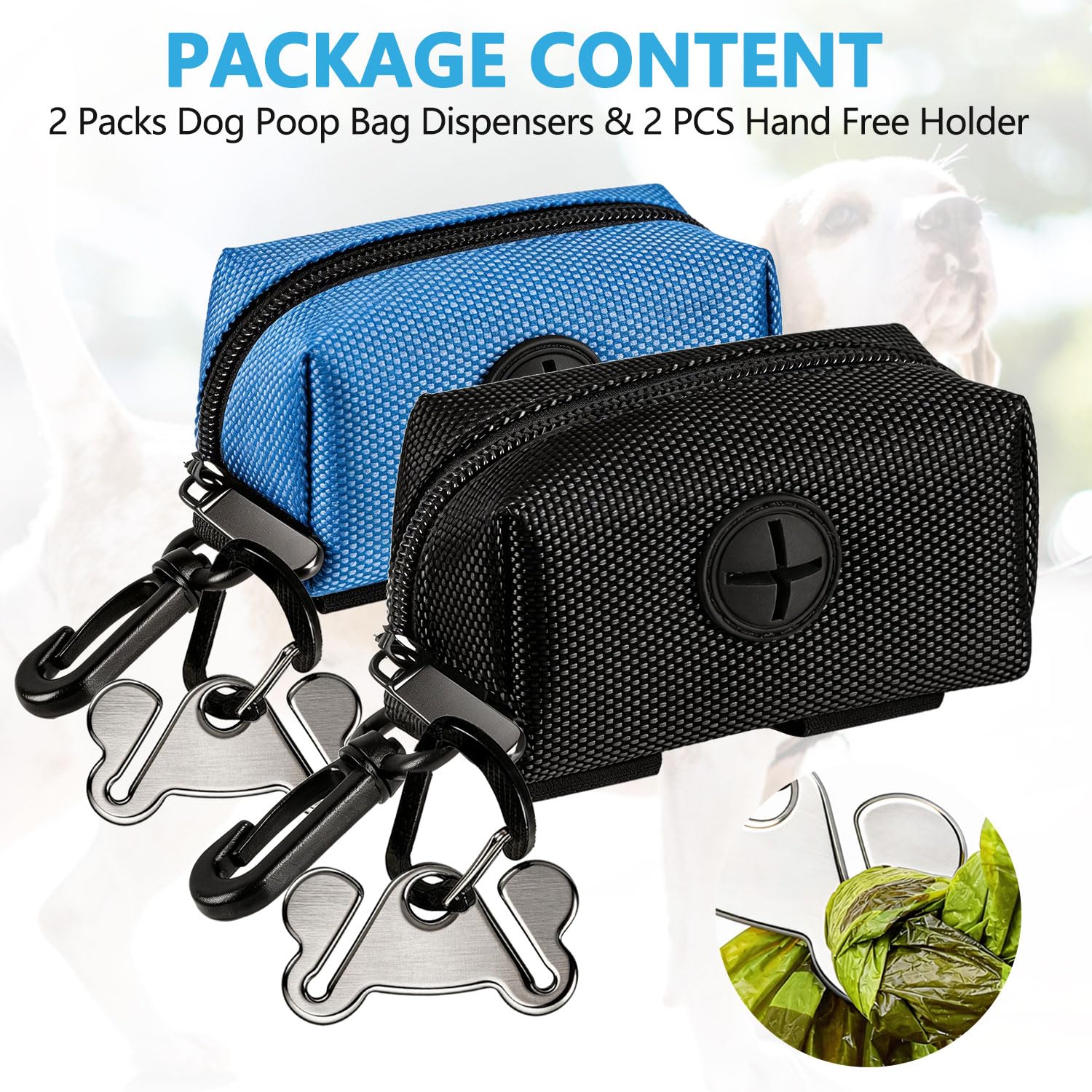Hilihali clips et anneaux d’attache, fixation fiable sur laisse ou sac.