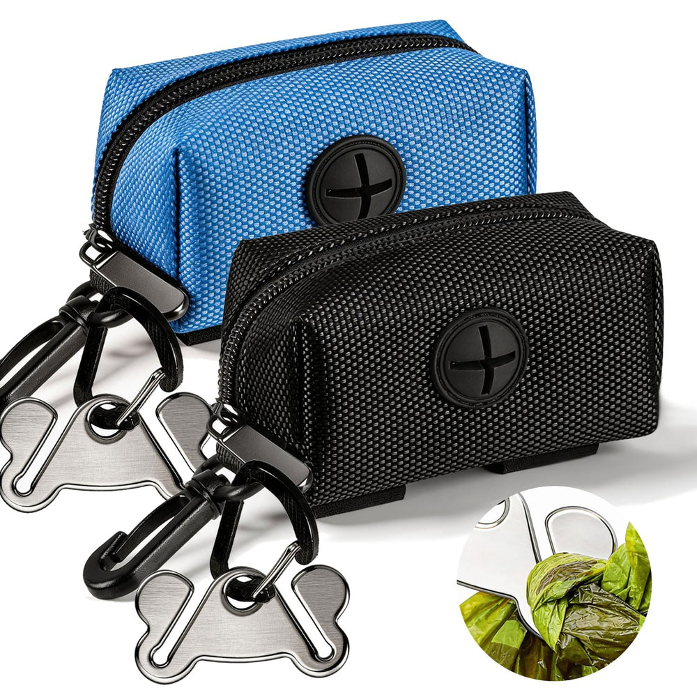 Hilihali distributeur sacs déjections chien bleu, pratique et maniable pour balades.