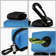 Distributeur Hilihali bleu attache-laisse pour promenades sans les mains