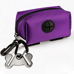 Hilihali distributeur de sacs-poubelle chien violet, pratique pour sorties propres et mains libres.