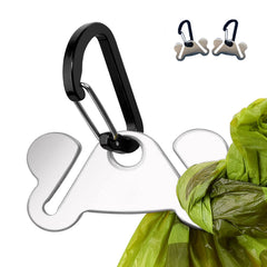 Hilihali porte-sac crottes chien en métal – ensemble pratique pour promenades mains libres.
