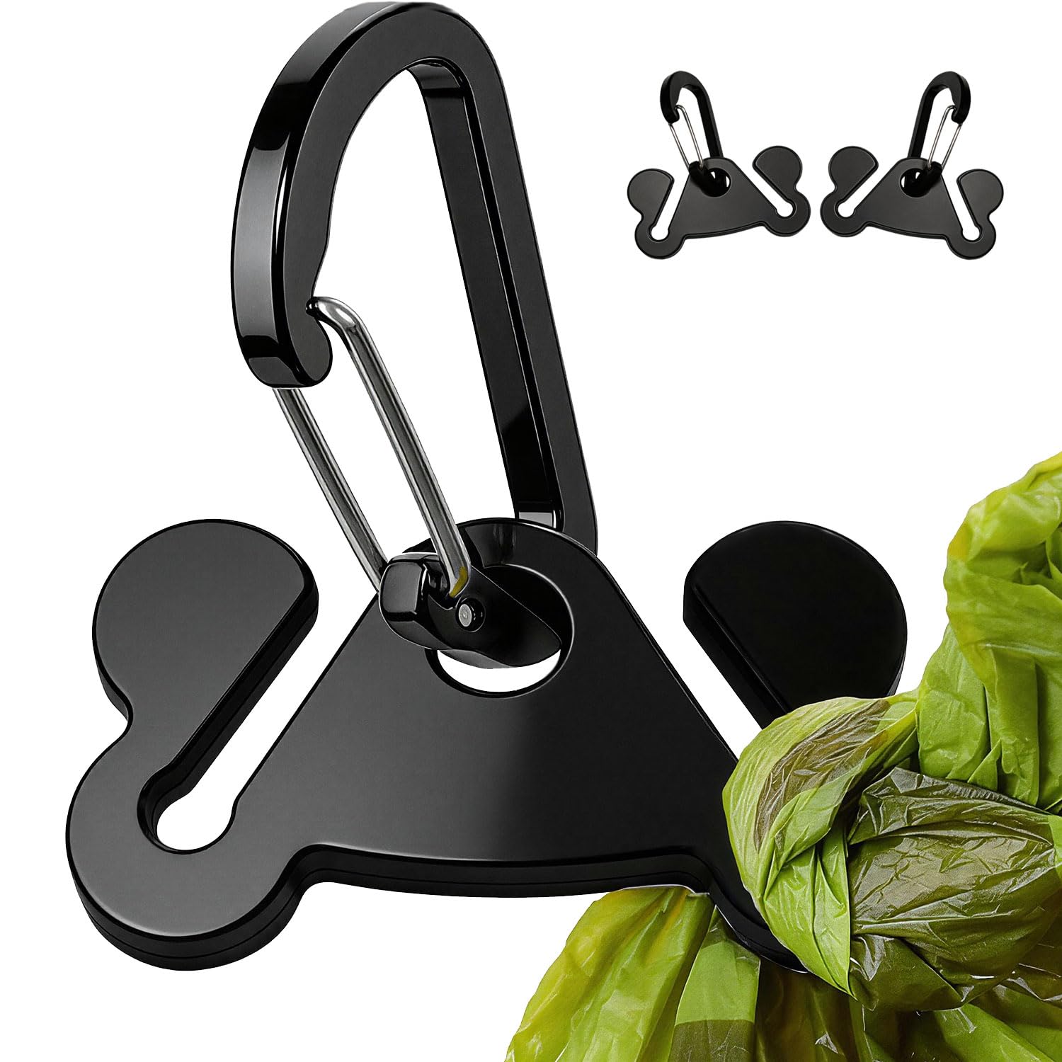 Porte-sacs Hilihali pour chien noir, ensemble de deux, pratique pour promenades.