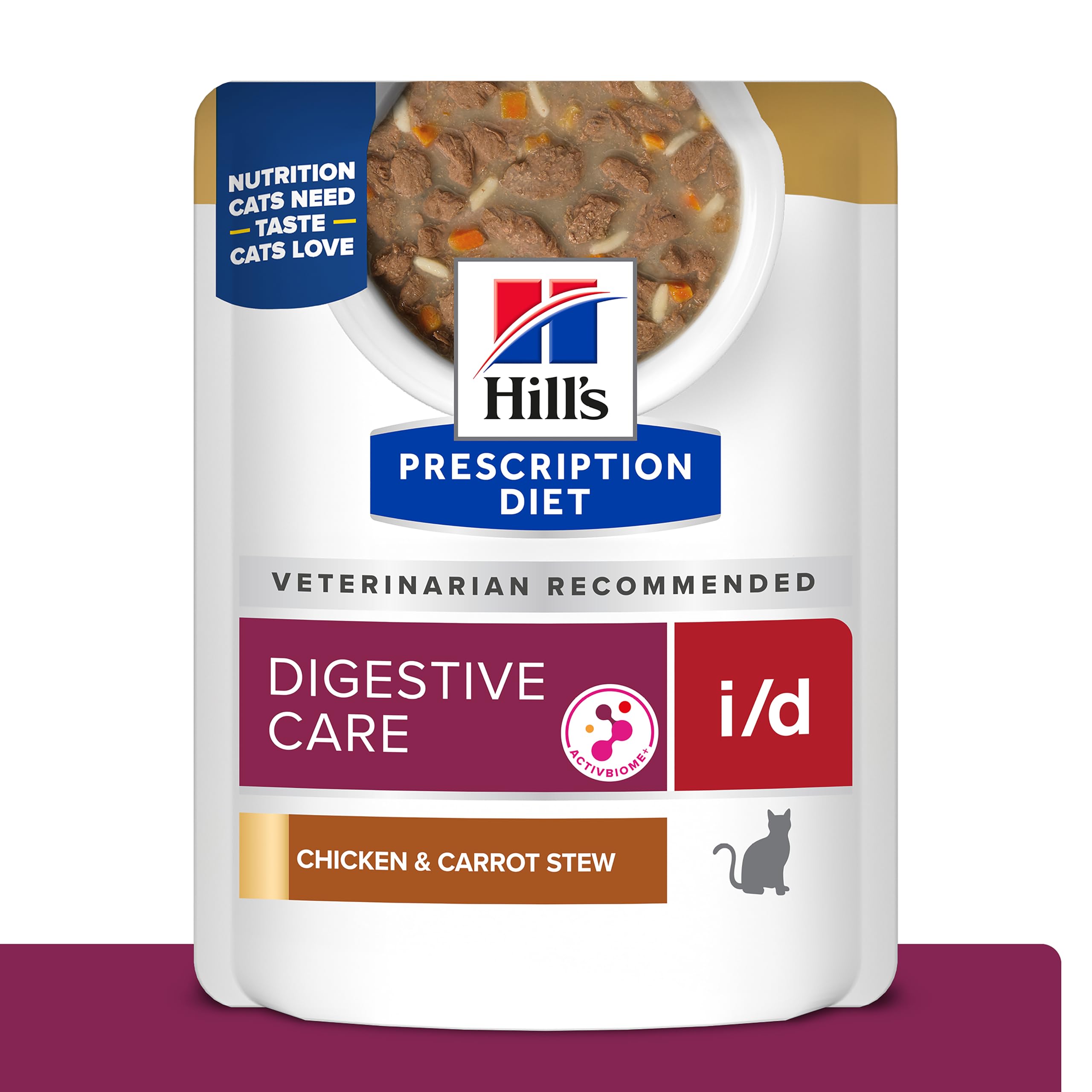 Hill's i/d en sachet Chat poulet carotte, soutien digestif.