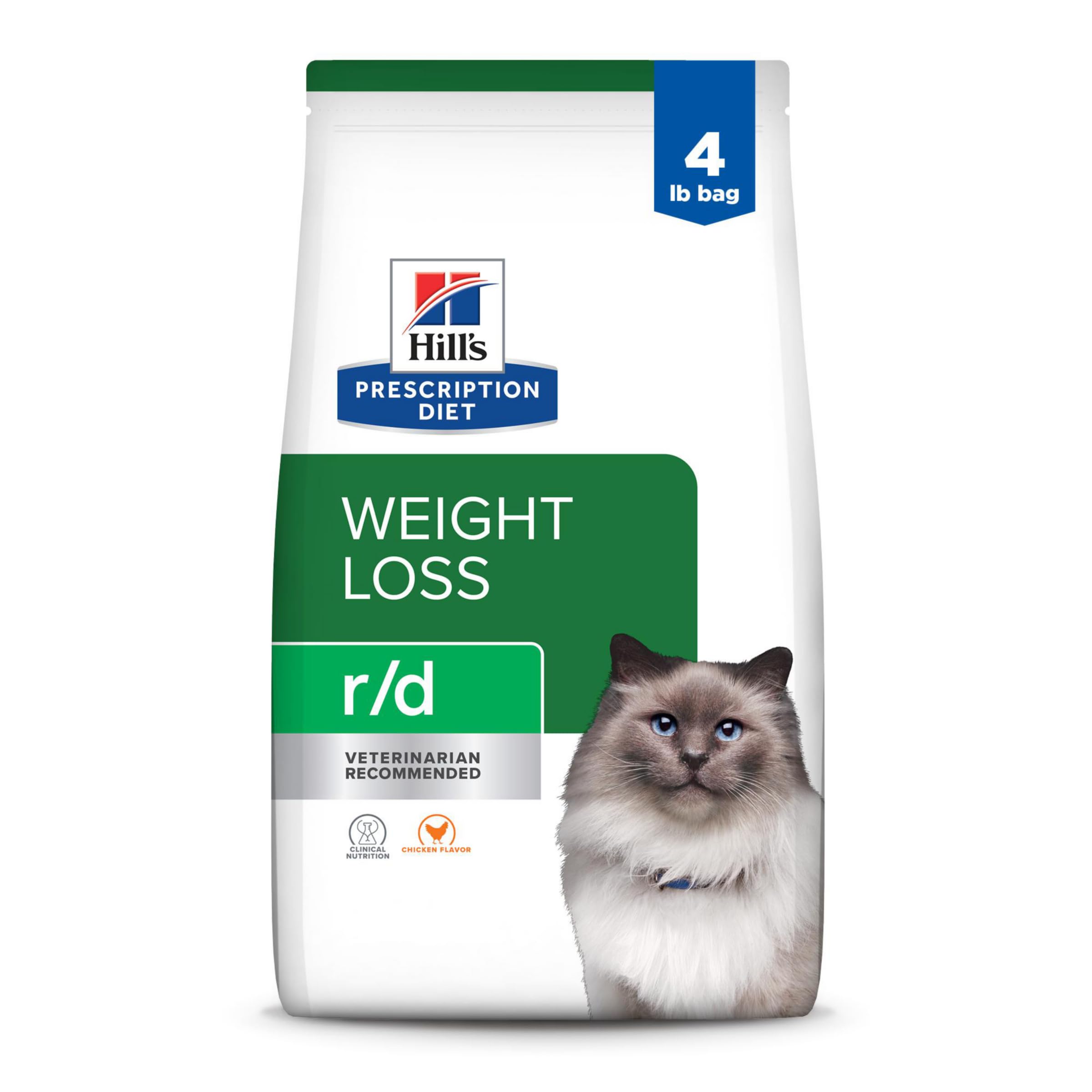 Hill's Prescription Diet r/d, sac chat poulet, favorise la gestion du poids.