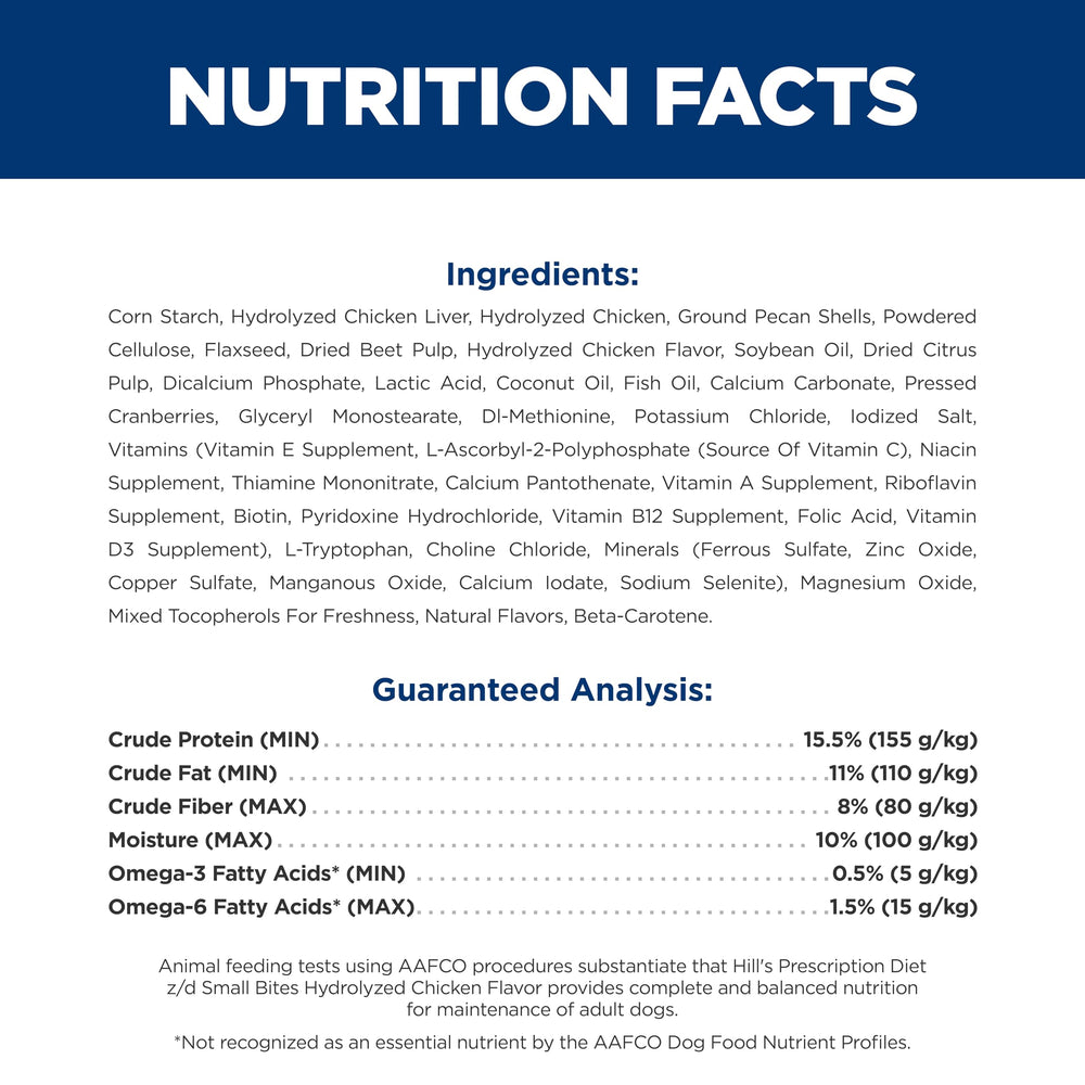 Hill's Prescription Diet z/d protéine hydrolysée – réduction potentielle des réactions.