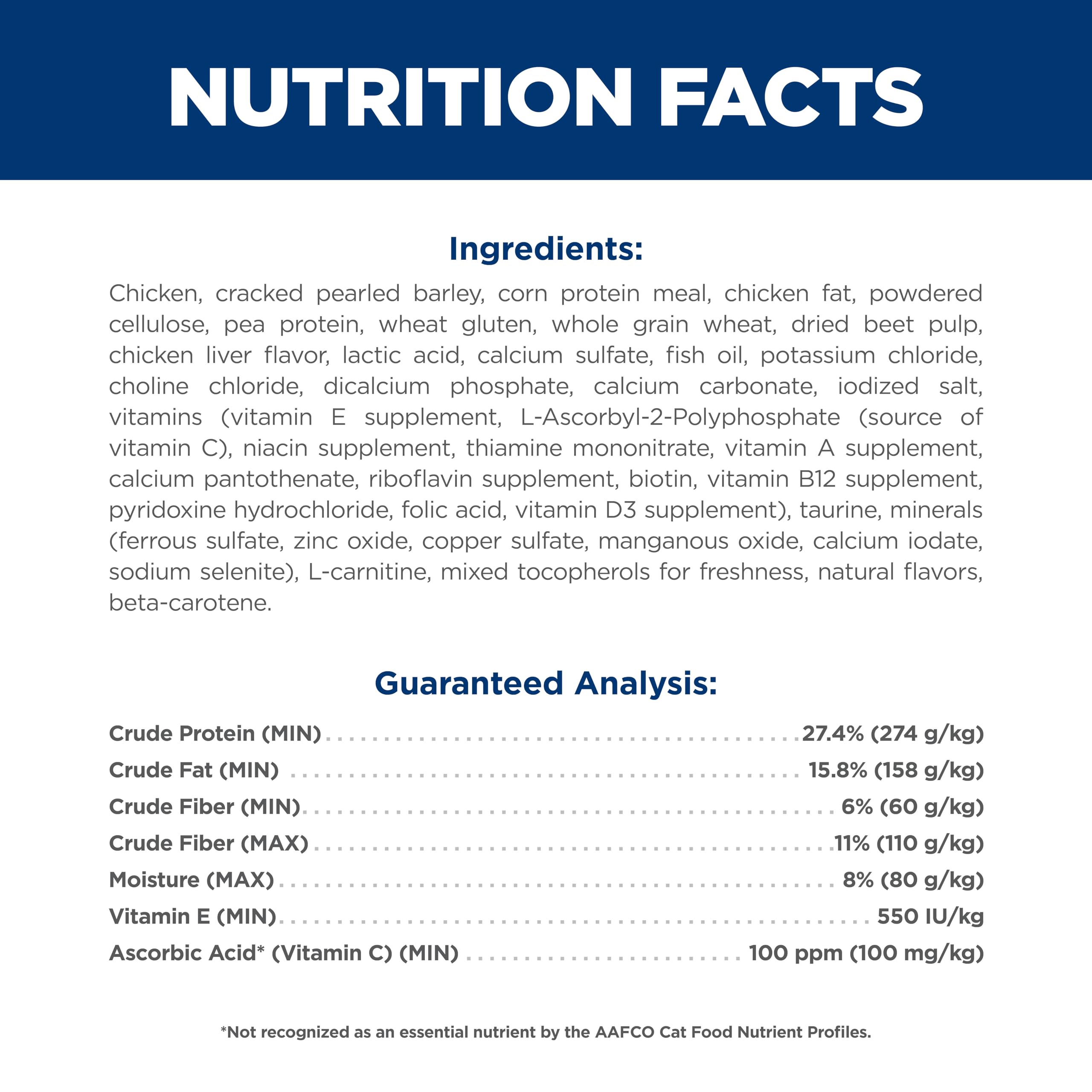 Hill's Science Diet Adulte 7+ fabriqué aux États-Unis avec des ingrédients mondiaux.