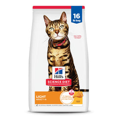 Hill's Science Diet Light chat sac 16 lb, alimentation sèche pour contrôle du poids