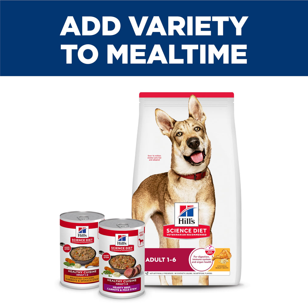 Hill's Science Diet Chien Adulte 1-6: portion prête à servir au quotidien.
