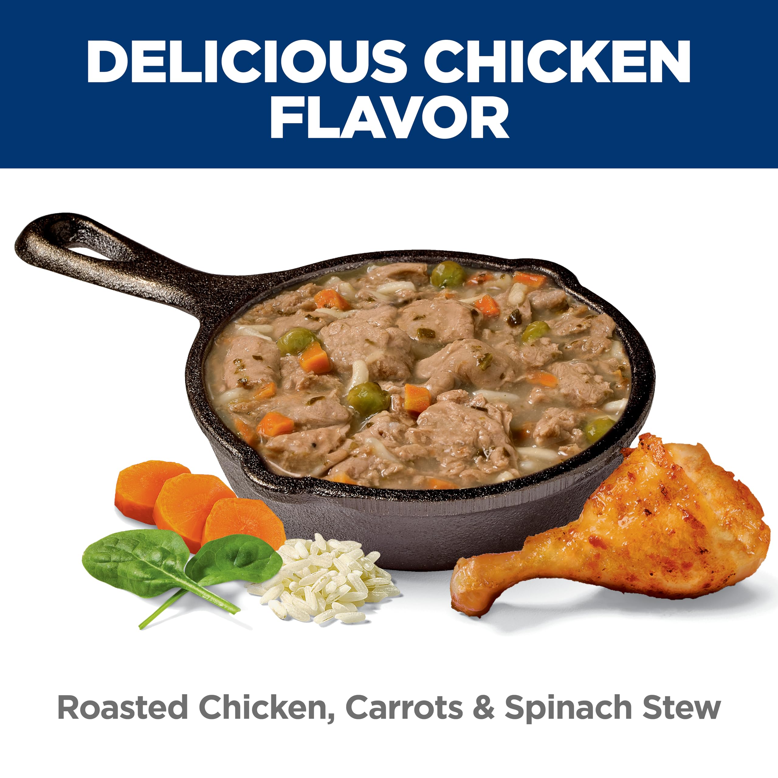 Hill's Science Diet Chien Adulte 1-6: ragout humide au poulet et légumes.