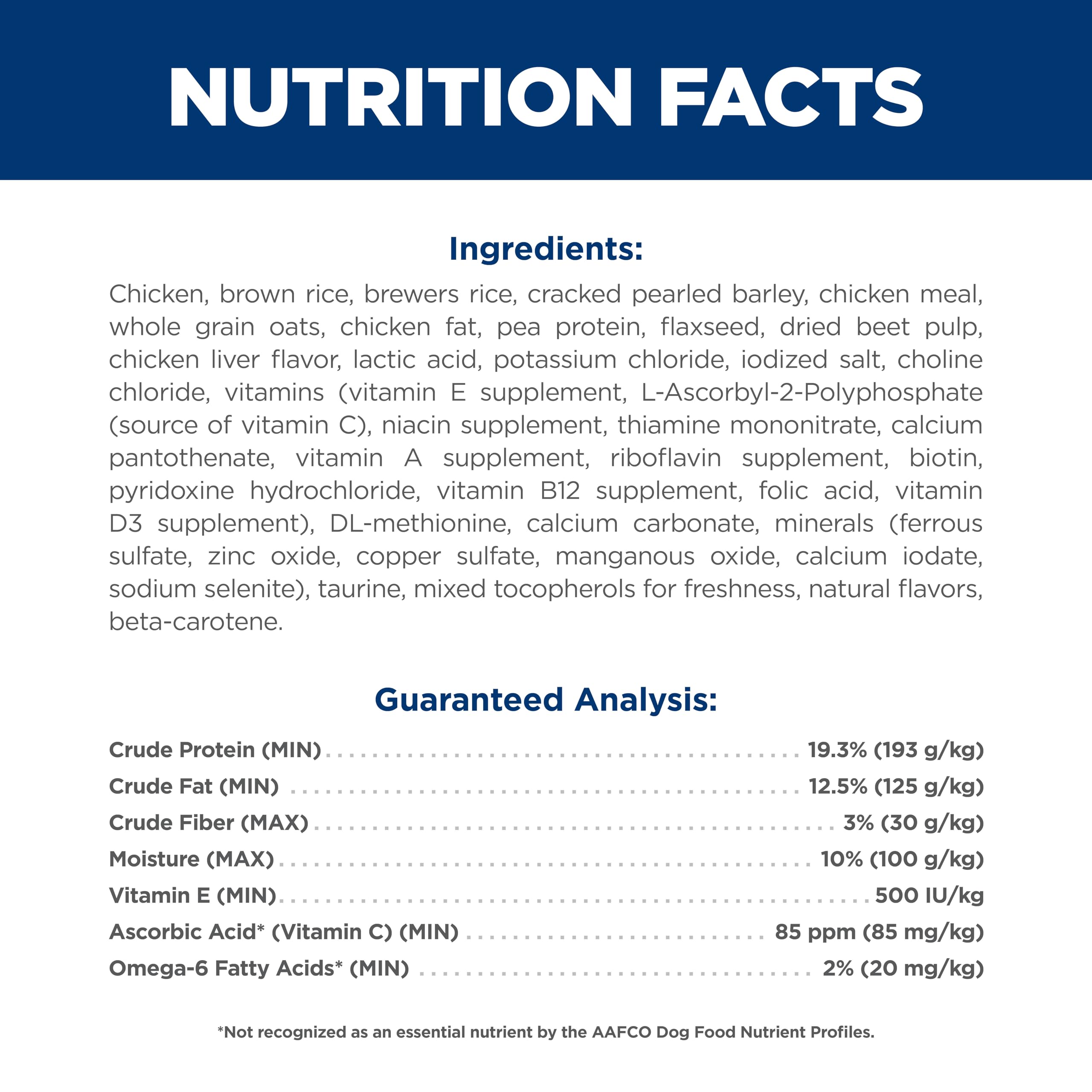 Fibres naturelles Hill's Science Diet soutenant la digestion.