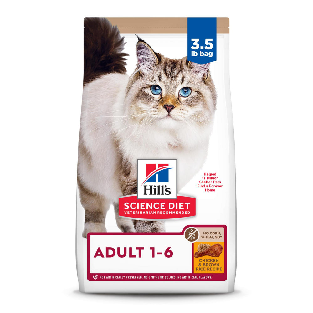 Hill's Science Diet Chat Adulte 1-6, croquettes au poulet sans maïs, digeste et pratique