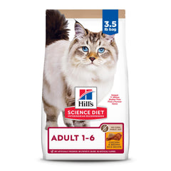 Hill's Science Diet Chat Adulte 1-6, croquettes au poulet sans maïs, digeste et pratique