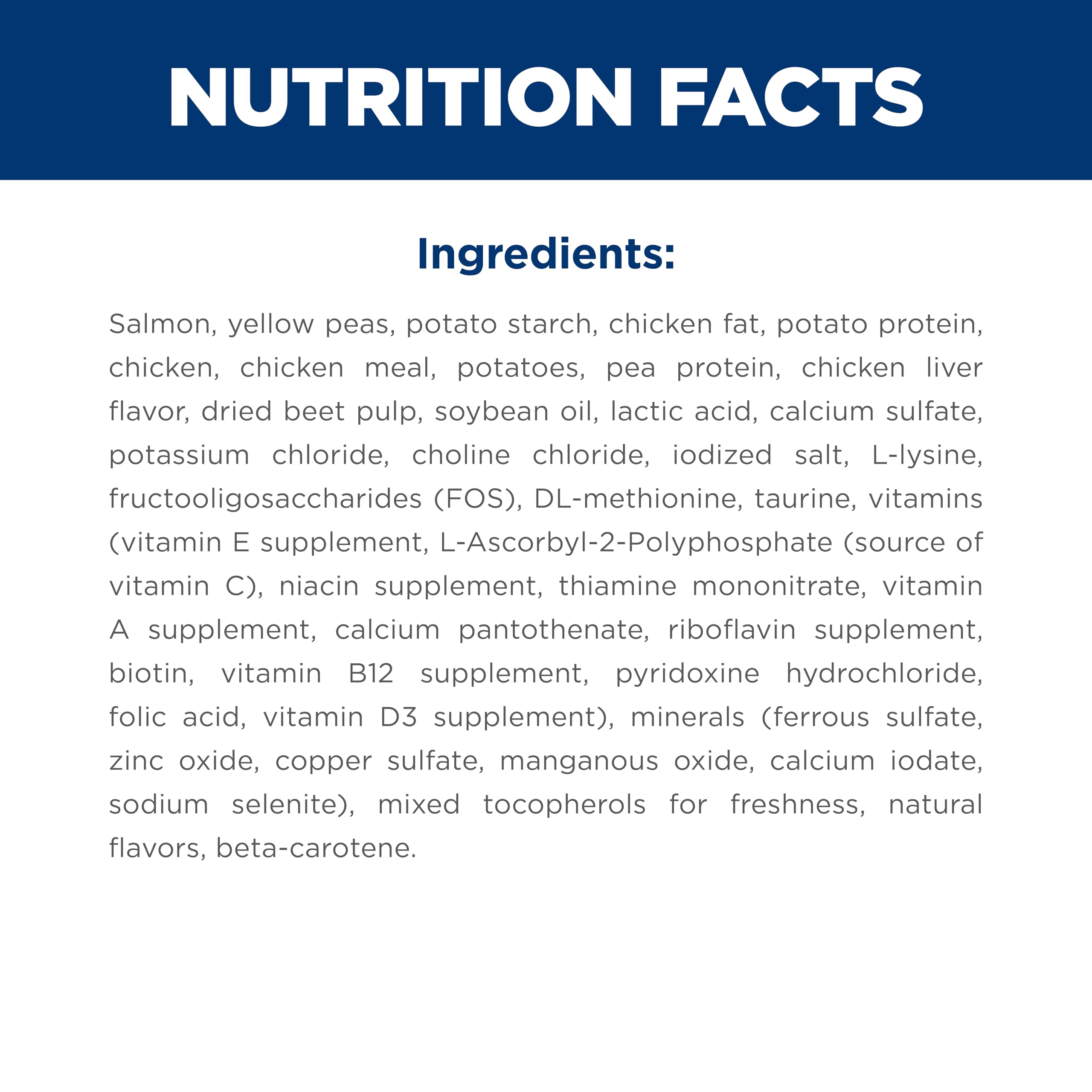 Hill's Science Diet: 29 nutriments essentiels pour chat adulte.
