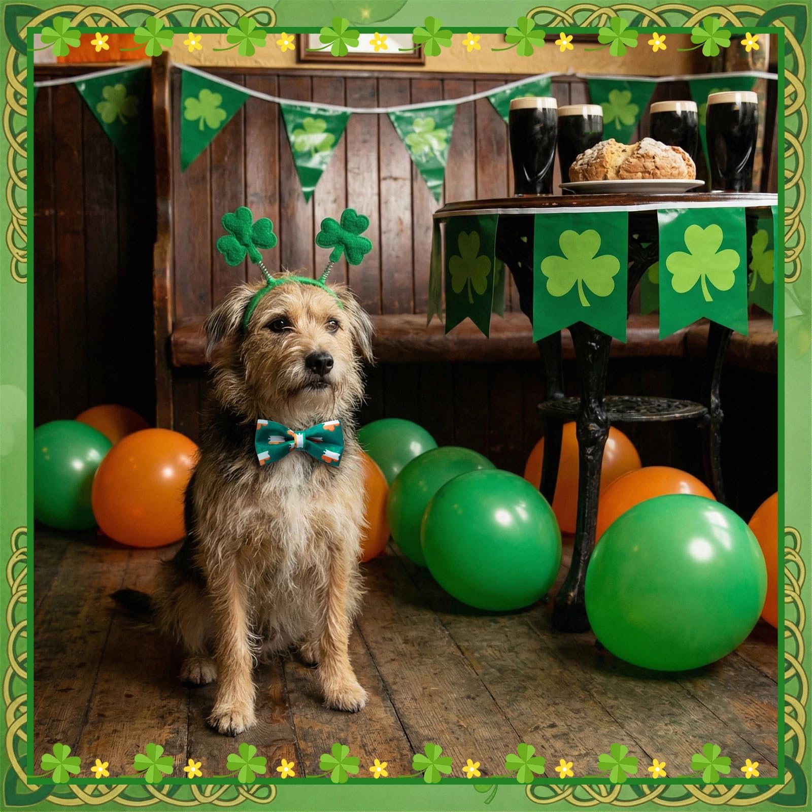 Hillban noeud-colier chien coeur: style charmant pour photos quotidiennes.