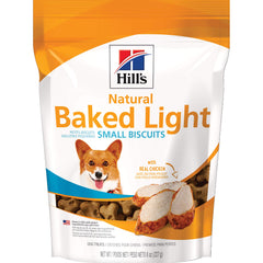 Hill's biscuits légers cuits au four au poulet pour petits chiens, texture croquante et goût naturel.