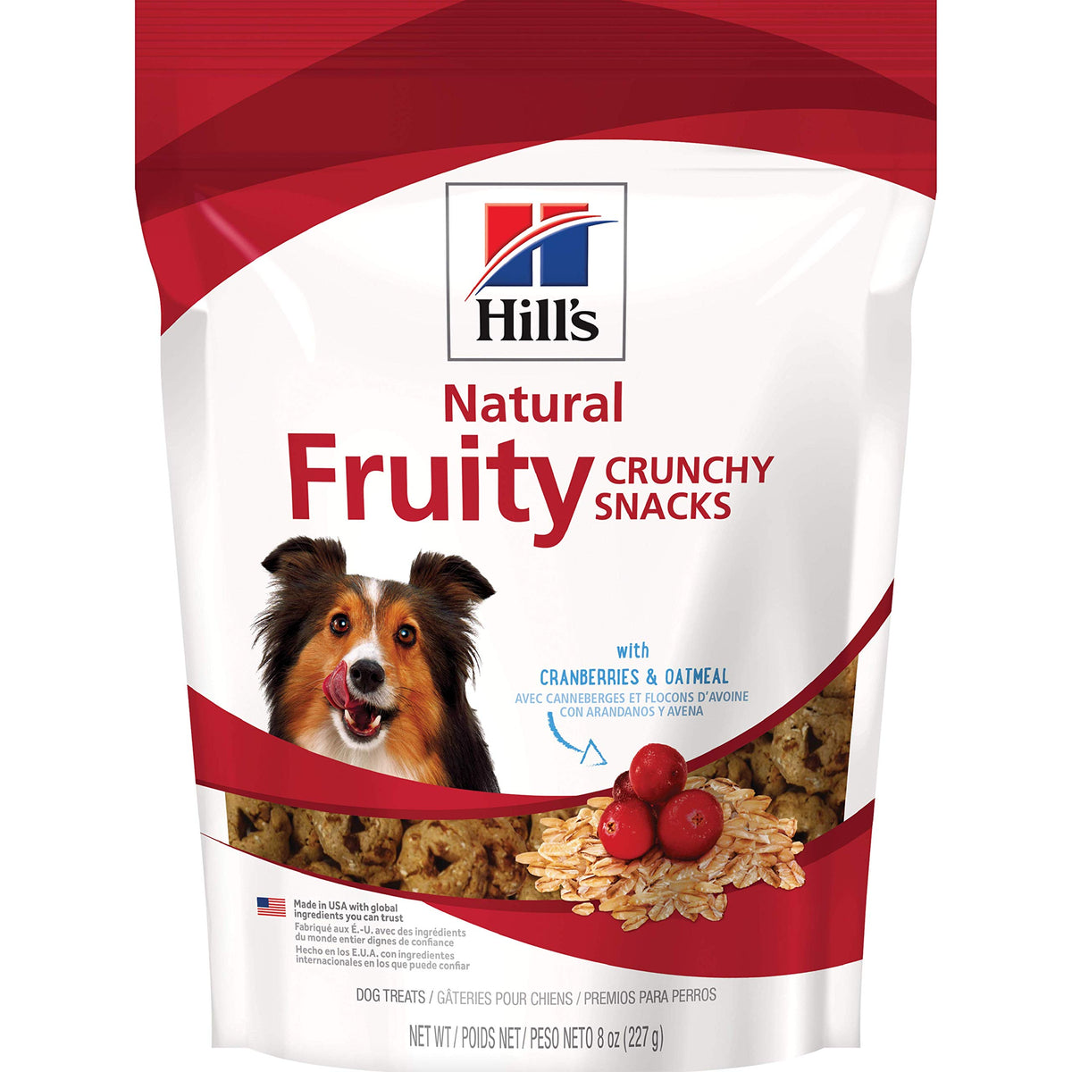 Hill's Friandises Naturelles pour chiens avec canneberges et avoine, texture croquante idéale pour récompenser