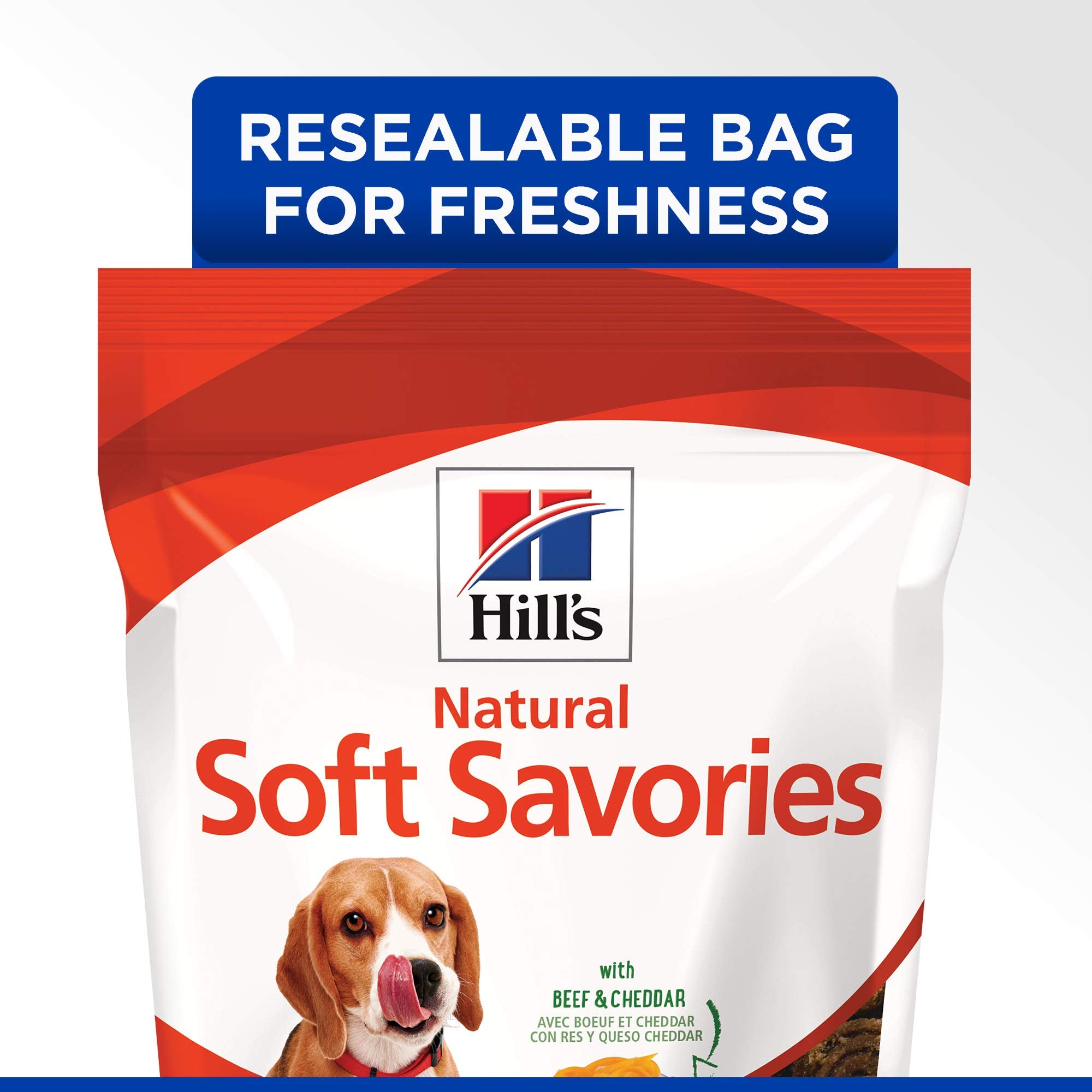 Morceaux faciles à mâcher Hill's Soft Savories, snacking confortable pour chien.