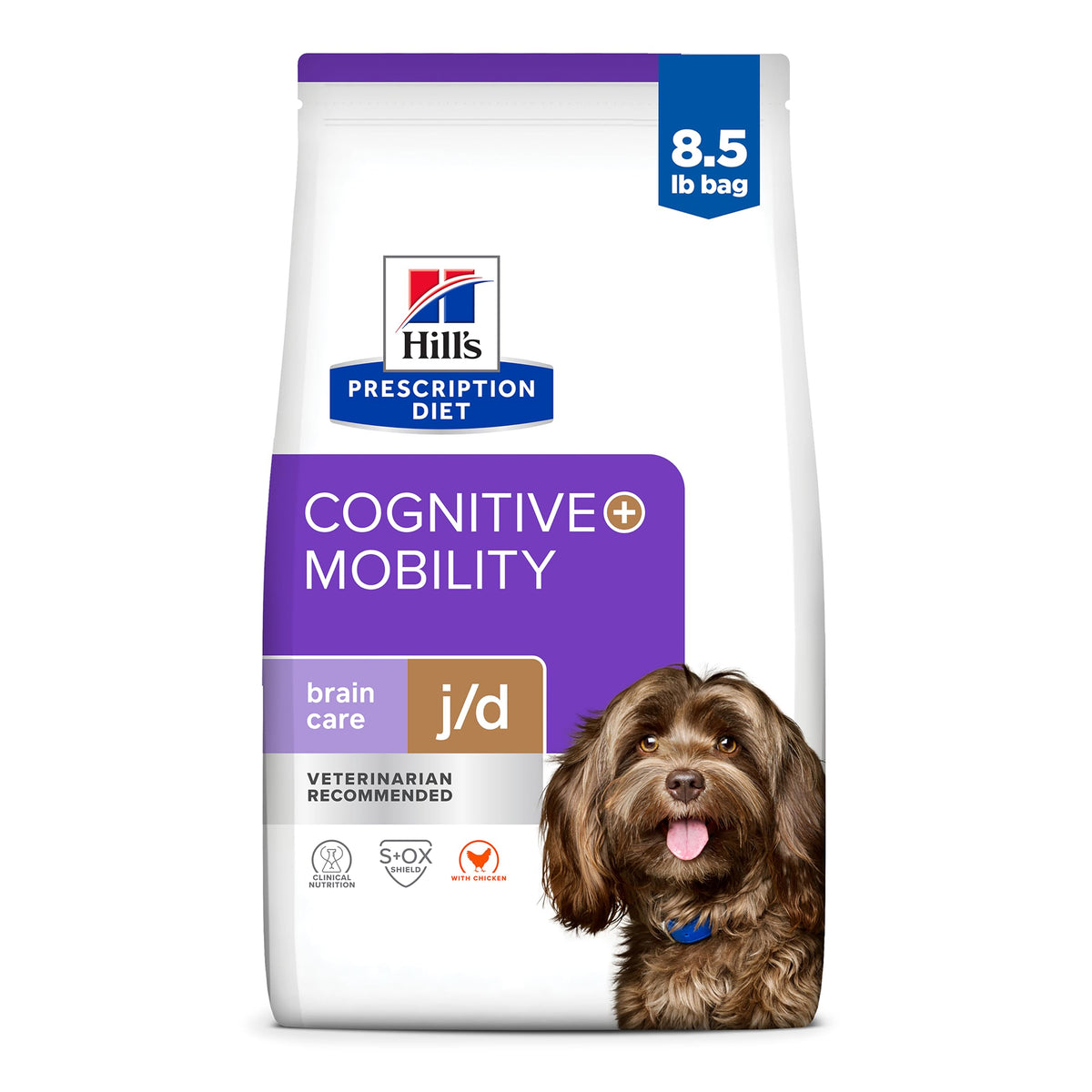Hill's Brain Care + j/d croquettes pour chien, soutien potentiel mémoire et mobilité.