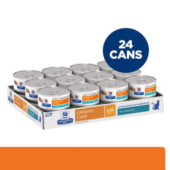 Gros plan sur Hill's c/d Multicare chat conserve poisson des oceans, morceaux de poisson visibles