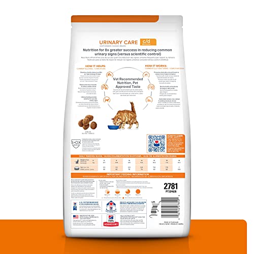 Hill's Prescription Diet c/d Multicare chat poisson ocean bol: croquettes faciles à servir.