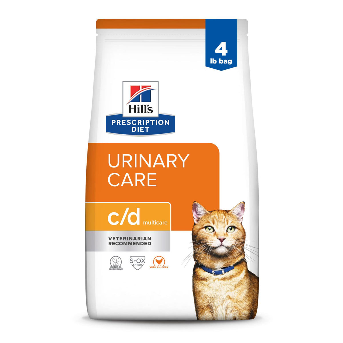 Hill's c/d Multicare chat croquettes poulet – soutien urinaire potentiel