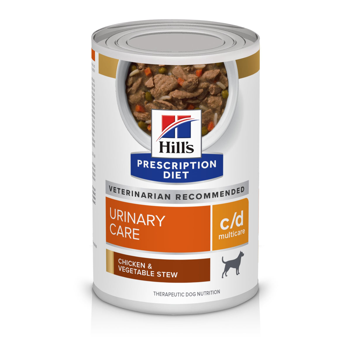 Hill's c/d Multicare ragout poulet-léguems pour chien, bol prêt à servir, soutien urinaire potentiel.
