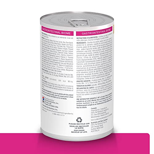 Hill's Prescription Diet Gastrointestinal Biome bol chien poulet légumes, repas pratique
