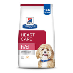 Hill's Prescription Diet h/d croquettes pour chien, sac pratique pour le cœur.