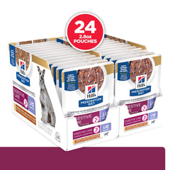 Ragoût poulet-carotte-riz Hill's i/d, portion individuelle pour chien.