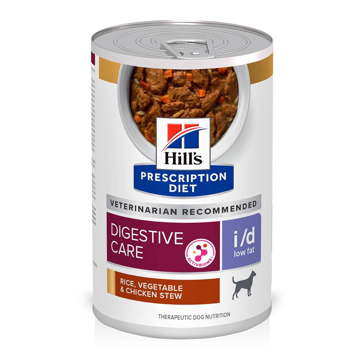 Hill's Prescription Diet i/d texture morceaux poulet avec riz et légumes favorisant digestion facile