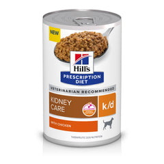Hill's Prescription Diet k/d poulet en conserve 375 g — boîte prête à soutenir potentiellement la rénale