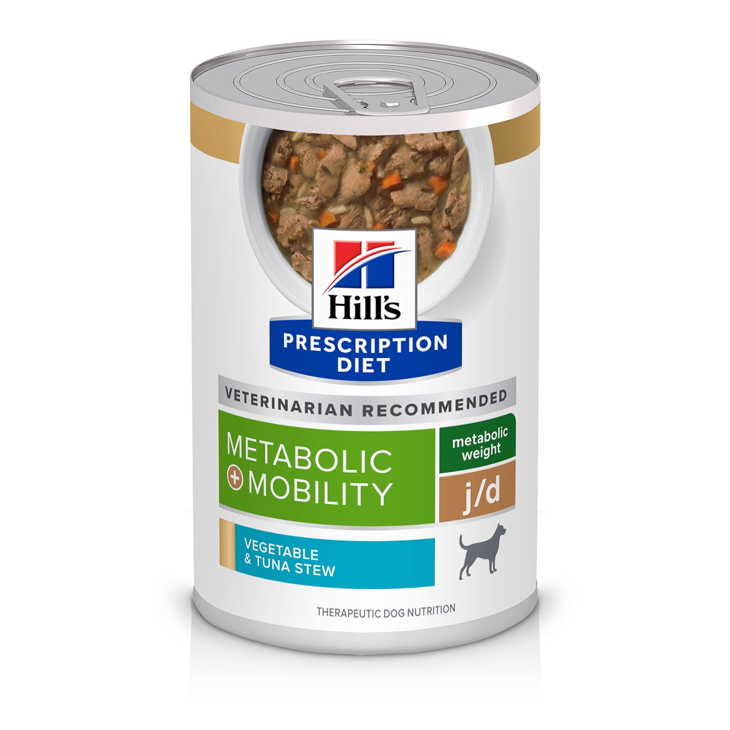 Boîte Hill's Prescription Diet Metabolic + Mobility, poisson et légumes, favorable au métabolisme et mobilité