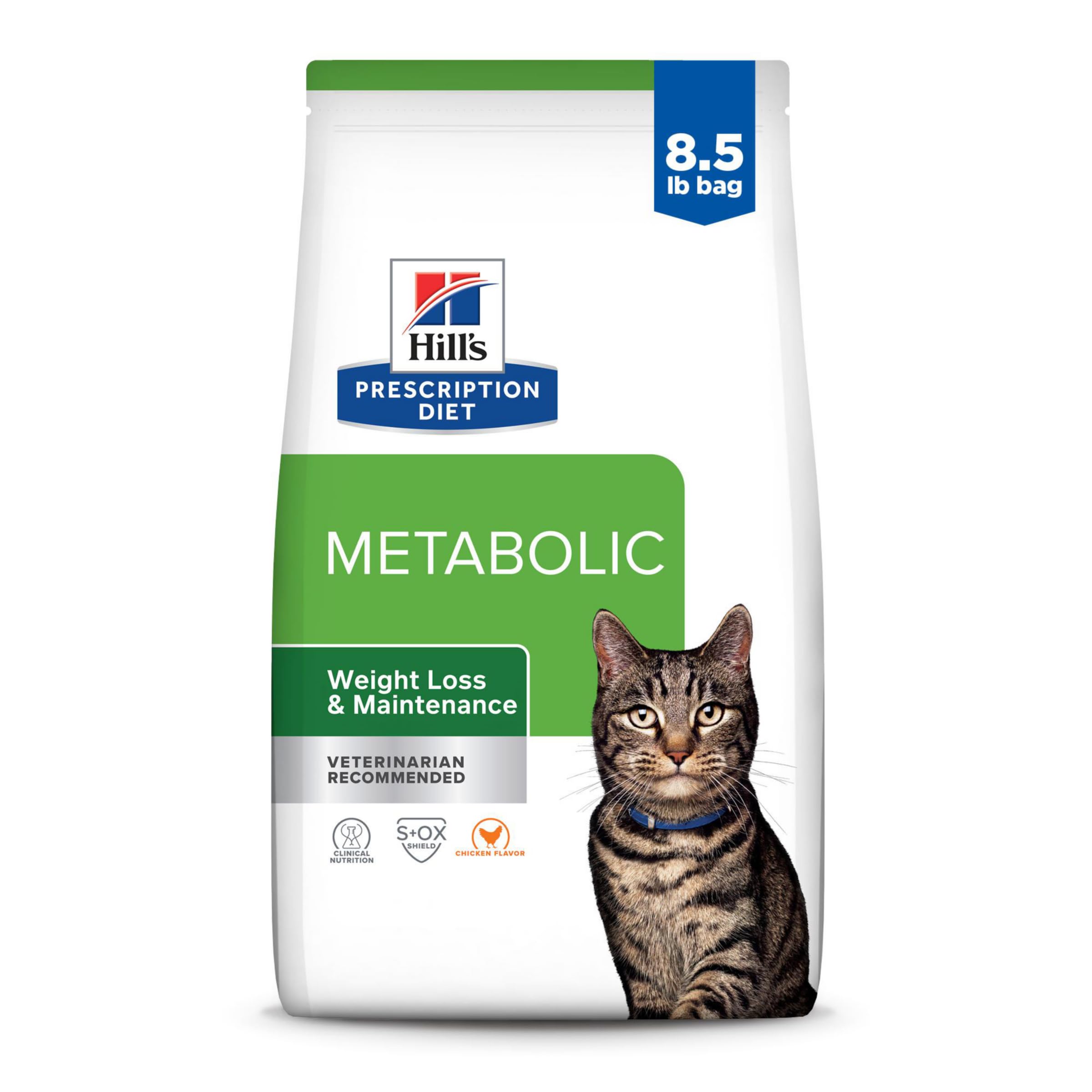 HILL'S Prescription Diet Metabolic, sac-chat-seche, vue frontale, aide potentielle à la perte de poids