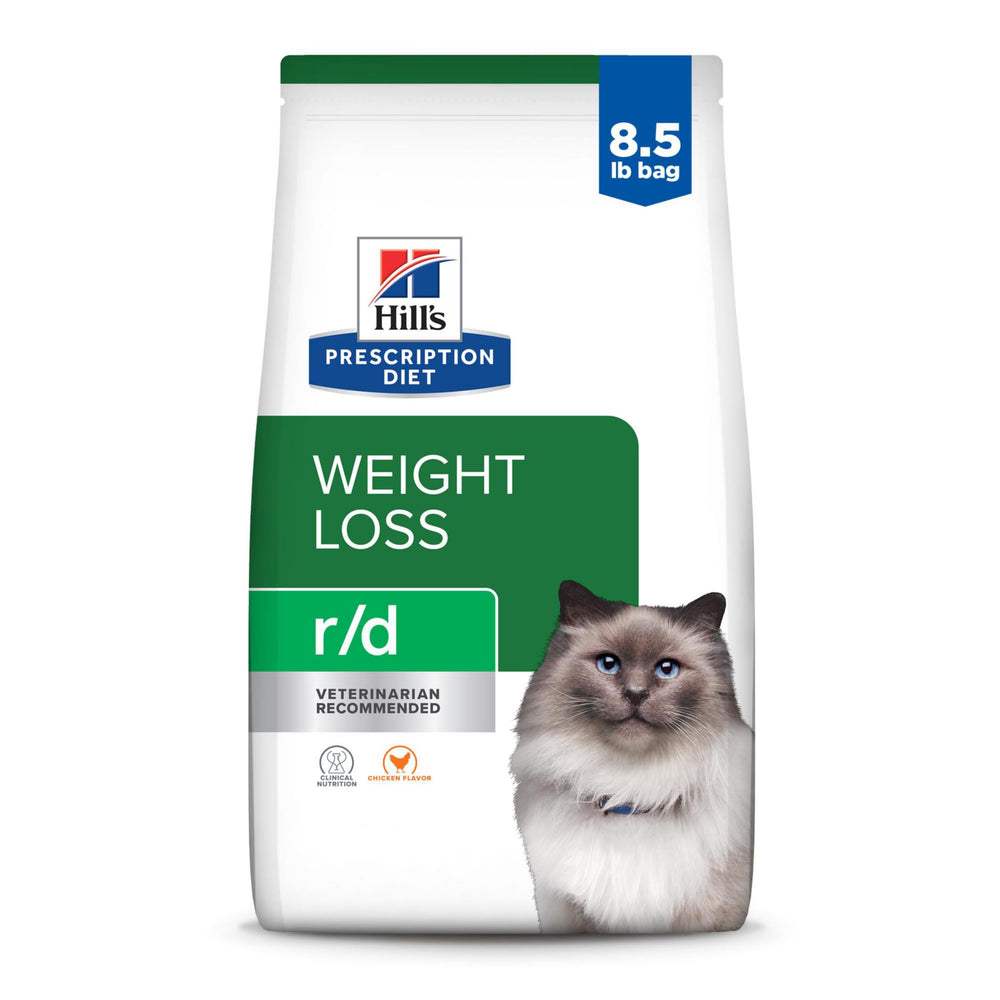 Hill's Prescription Diet r/d chat seche poulet sac 8,5 lb: soutien potentiel à la gestion du poids.