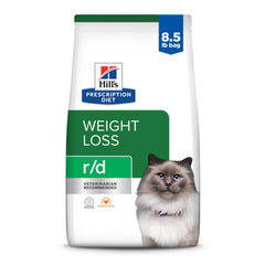Hill's Prescription Diet r/d chat seche poulet sac 8,5 lb: soutien potentiel à la gestion du poids.