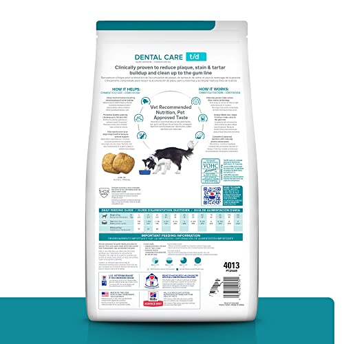 Hill's Prescription Diet t/d emballage 5lb — format pratique pour l’alimentation quotidienne.