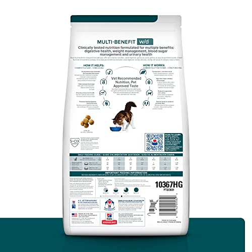 Hill's WD Multi-Bénéfice croquettes chat poulet – avant utilisation, appétence potentielle.