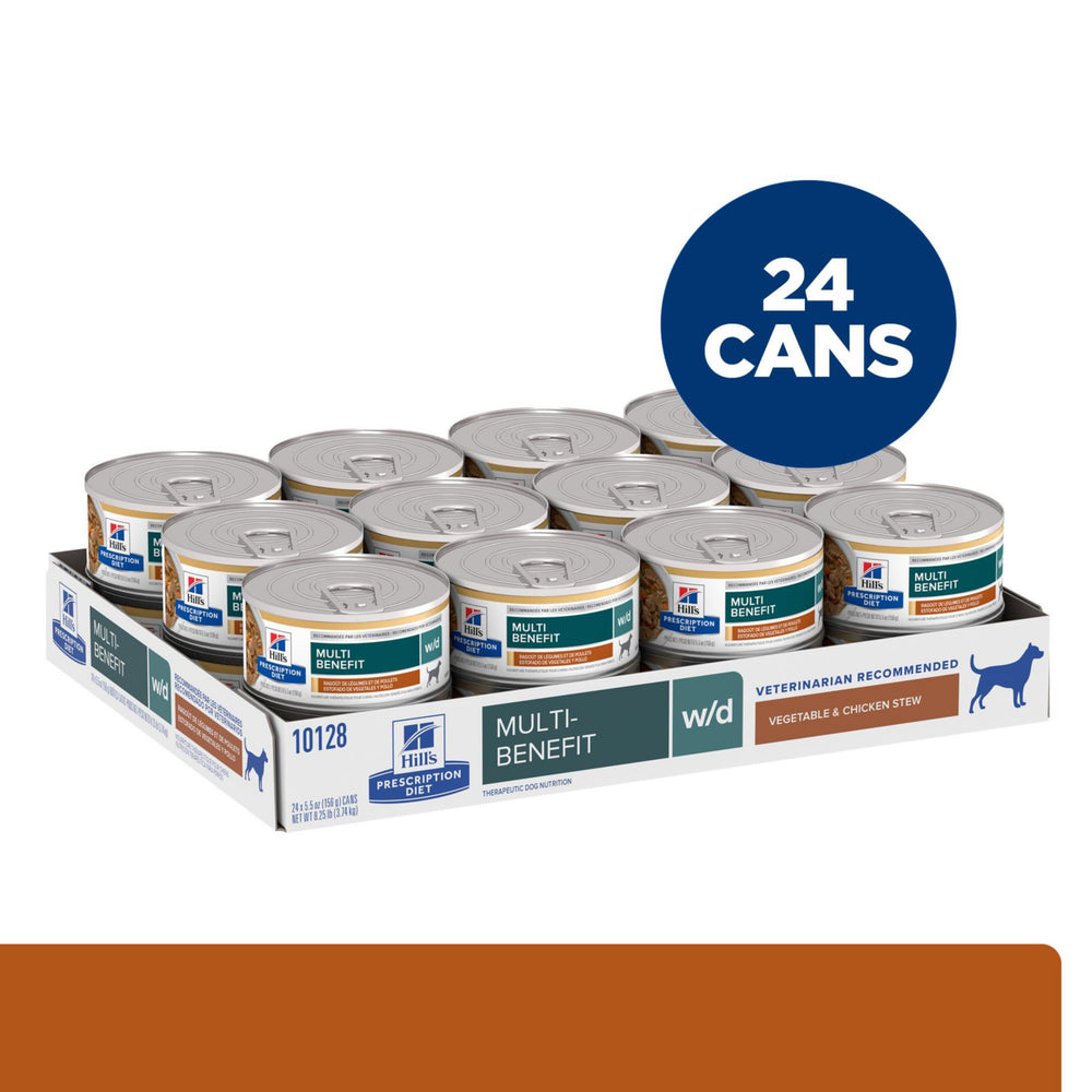 Hill's Prescription Diet wd multi-benefit pack 24 boîtes, pratique pour le quotidien.