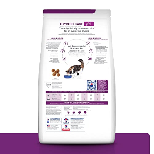 Hill's Prescription Diet y/d, emballage-chat-poulet, étiquette nette et informative.