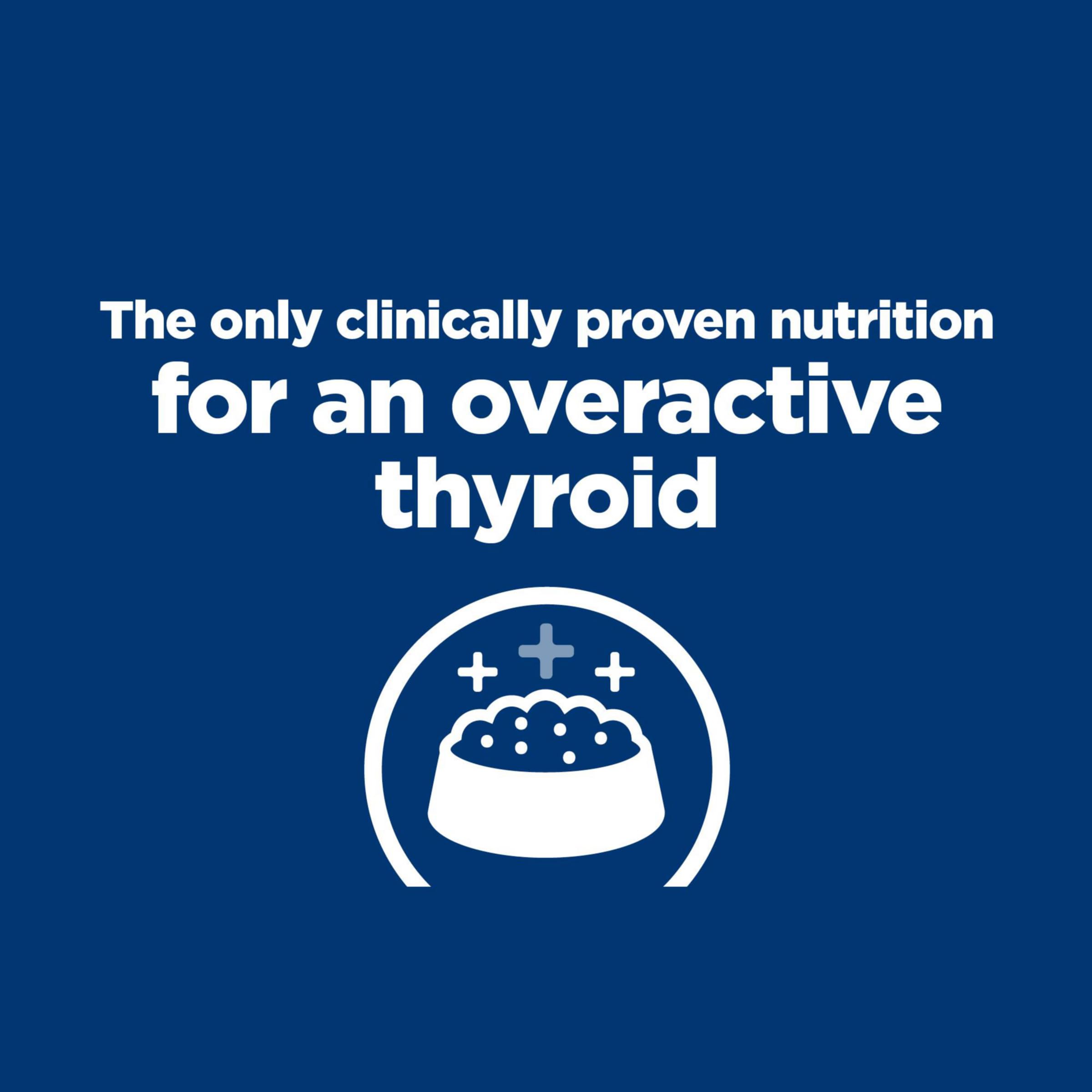 Hill's Prescription Diet y/d, bol-chat-poulet, démontrant service pratique pour repas quotidien.