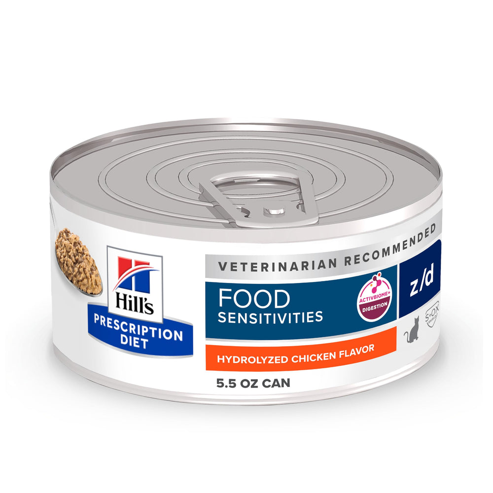 Hill's Prescription Diet z/d chat emballage 5-5oz, repas digestible pour sensibilités.