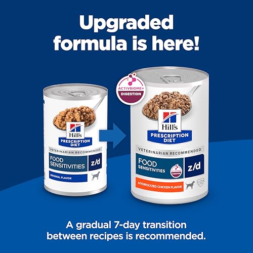 Hill's z/d, texture humide, pratique pour repas quotidiens des chiens sensibles.