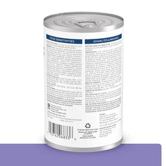Hill's Prescription Diet z/d Low Fat pâtée hydrolysée au soja, boîte prête au repas.