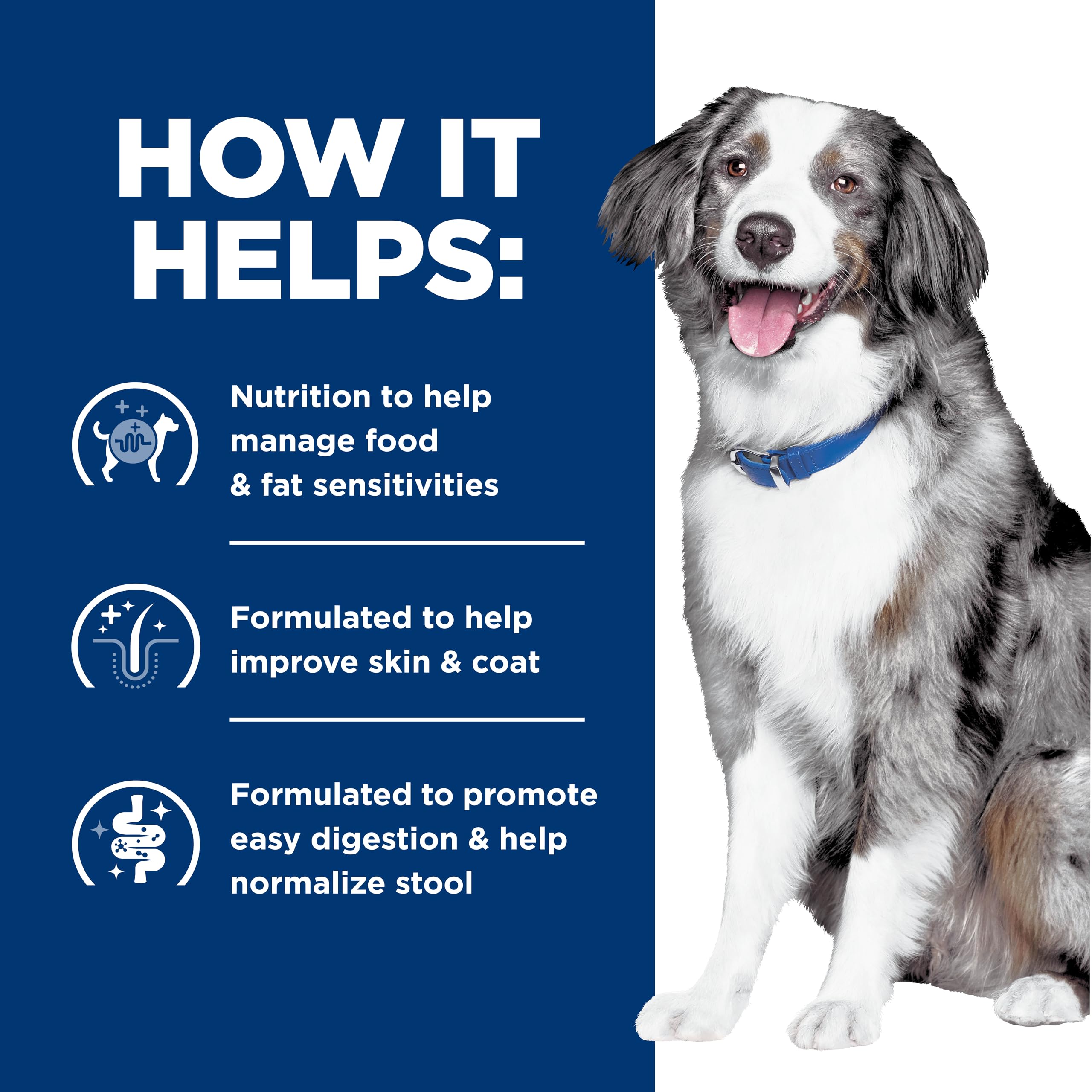 Hill's z/d faible teneur en gras, ActivBiome+ peut soutenir le microbiome intestinal.