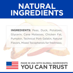 Hill's Friandise naturelle Canard-Potiron sans arômes artificiels.