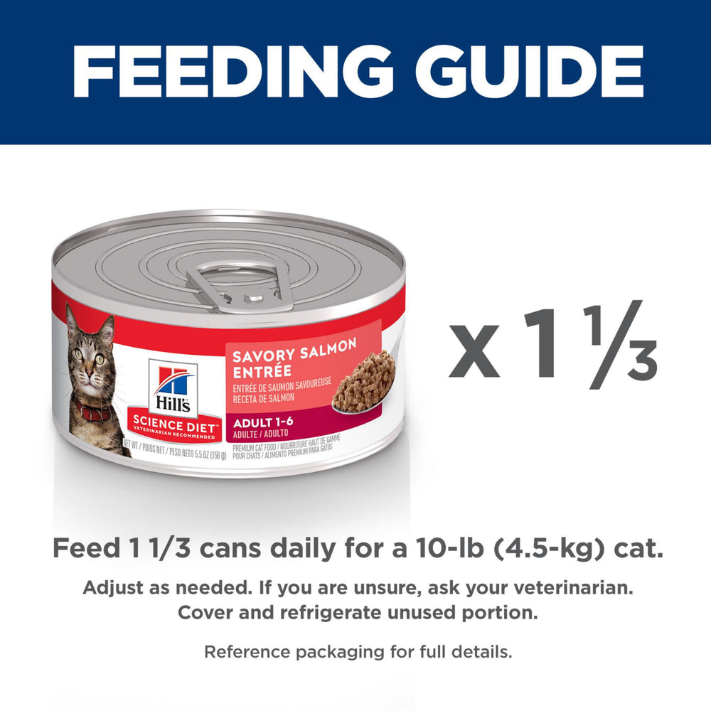 Ingrédients de qualité Hill's Science Diet, saumon et nutriments essentiels pour le quotidien.