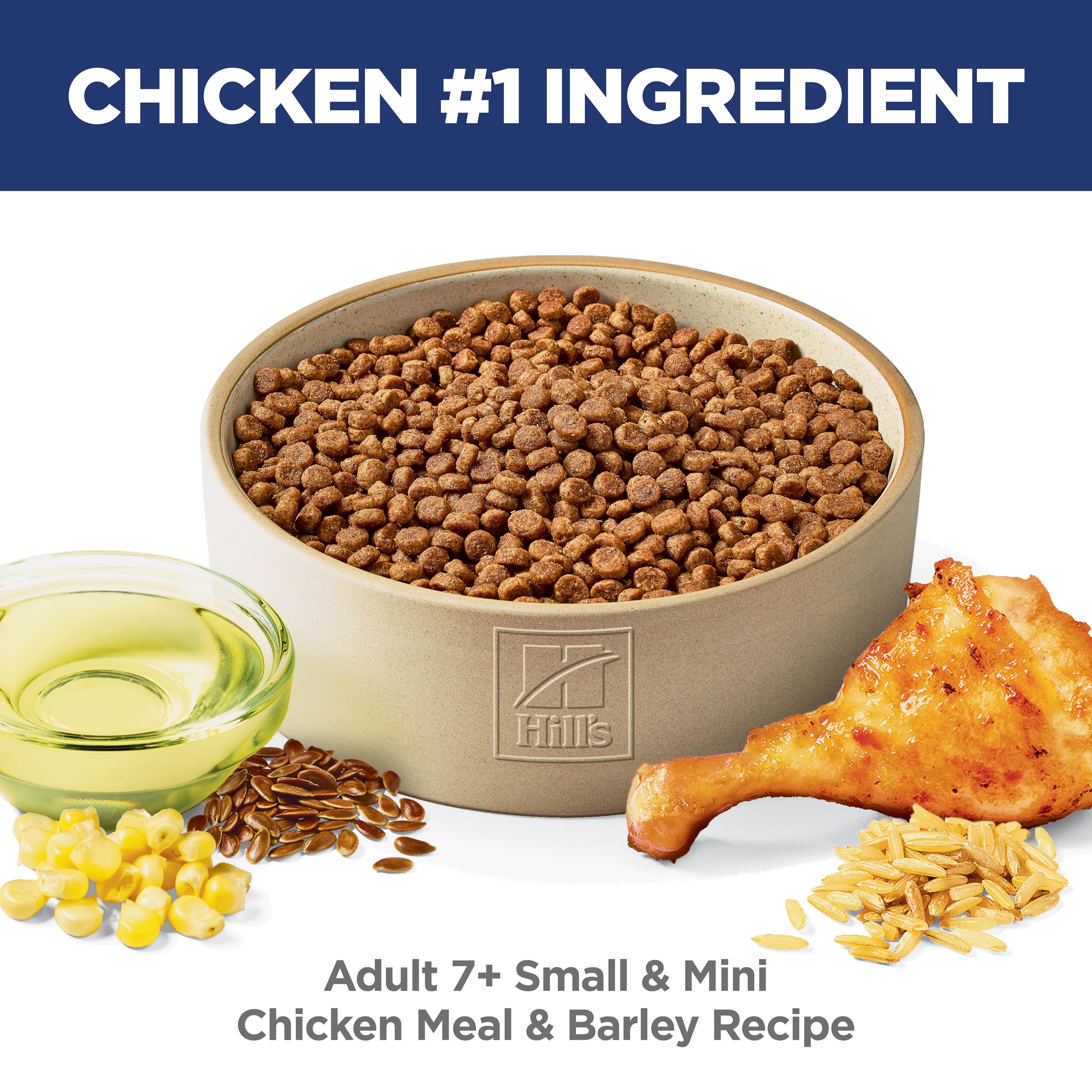 Hill's Science Diet Adult 7+ Petits croquettes oméga6 vitamine E – peau et pelage.