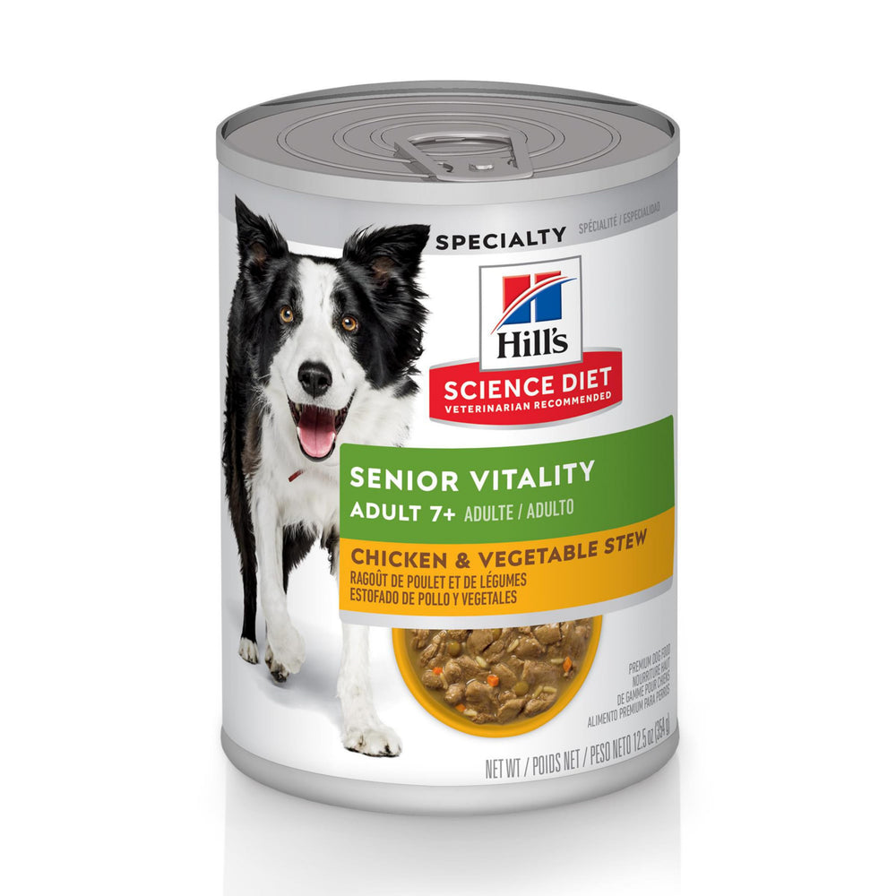 Hill's Science Diet Adult 7+ ragout poulet et legumes, appétence naturelle.