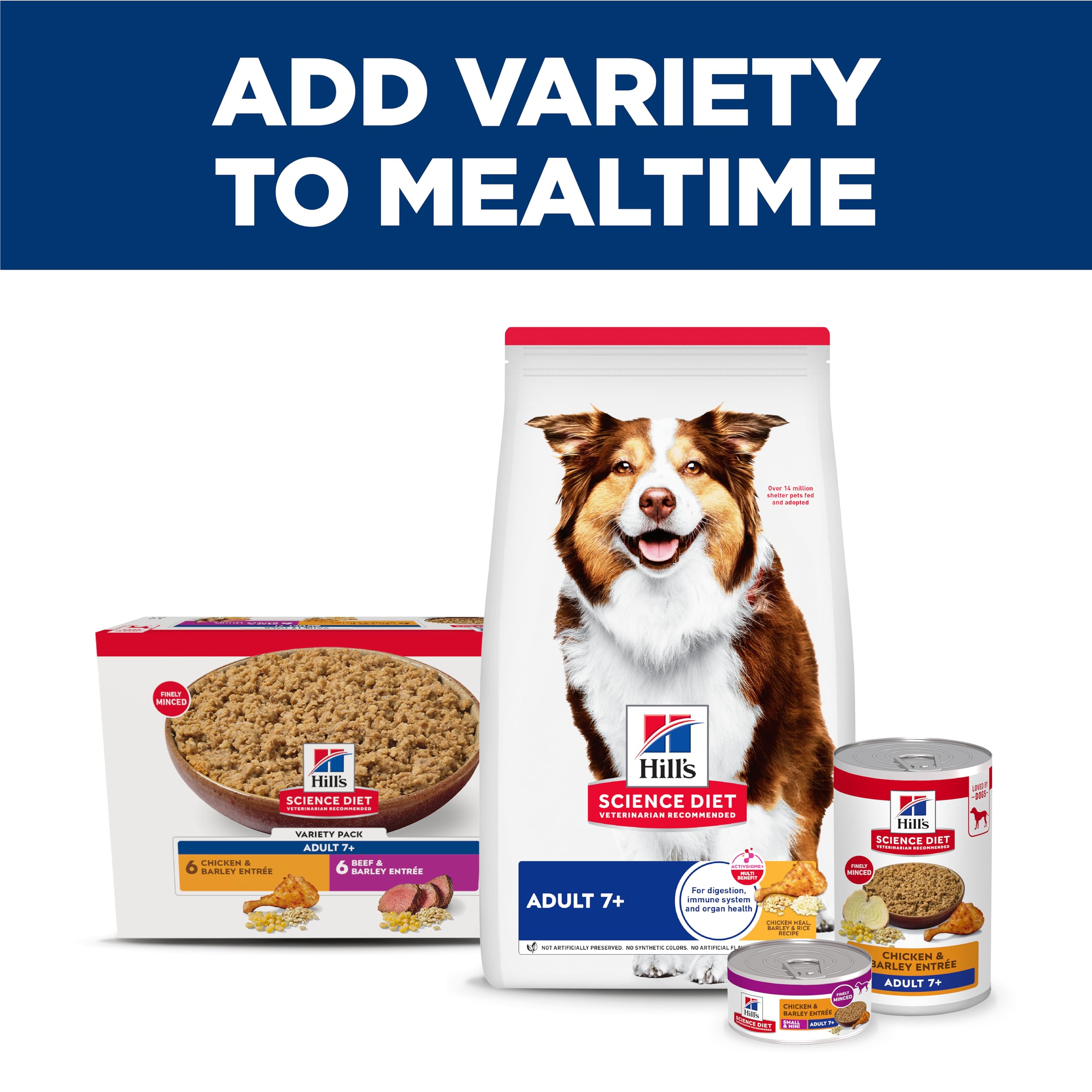 Ingrédients soigneusement choisis pour digestion facile avec Hill's Science Diet Adult 7+